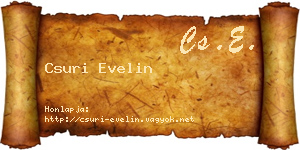 Csuri Evelin névjegykártya