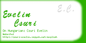 evelin csuri business card